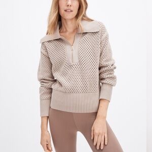 Varley Beige Knit Sweater